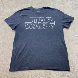 Star Wars Shirt Womens 2X Gray Speckled‎ Short Sleeve Crew Neck Graphic Tee